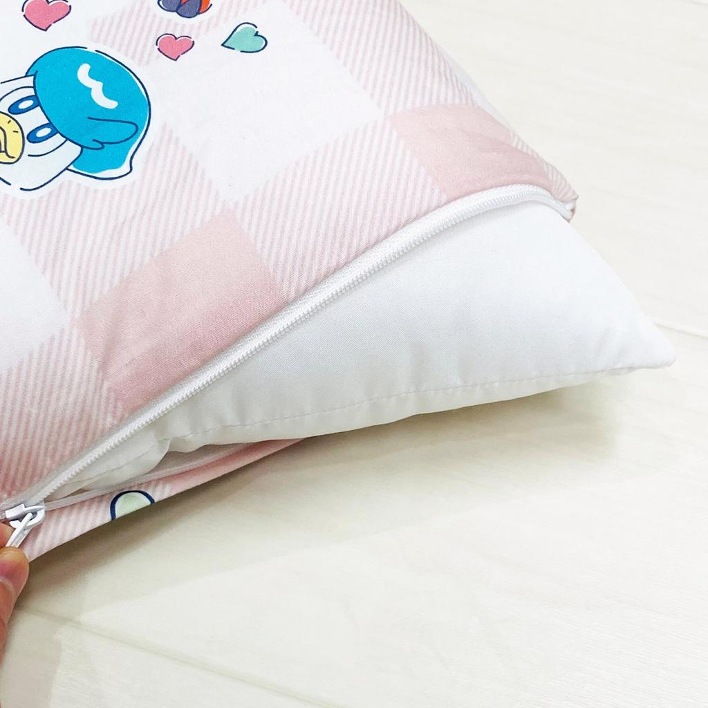 MORIPiLO Pokemon Pikachu Heart Cotton Includes Plush Character Pillow by Morishita Children's Pillow, Low-Profile, Design, Pink, Approx. 28x39cm,