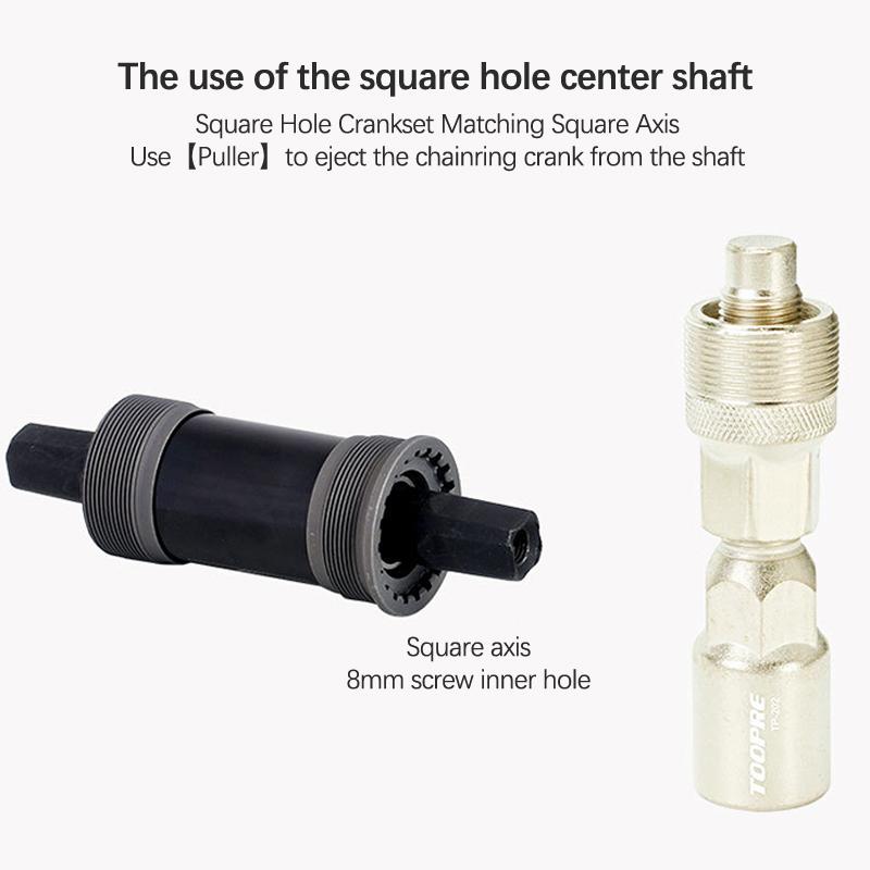 Practic Mtb Biciclete Biciclete Manivelă Roată Extractor Suport inferior Ciclism Crankset Pedal Remover Instrument de reparare Argintiu