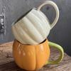 Halloween Keramisk Kopp, Oransje Gresskar, Friske Kunstneriske Hjem Melkekrus, Stor Kapasitet Frokost Par Kaffekopper Kontor Vann