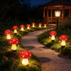 Solar Mushroom Garden Lights With 8 Modes For Outdoor Pathway Decor