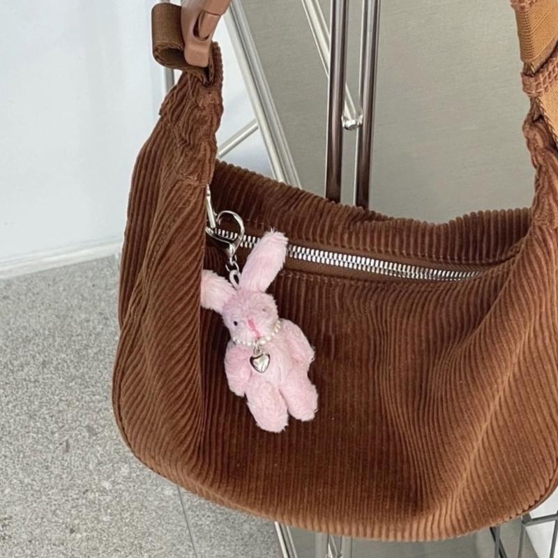 Cute Cartoon Rabbit/Bear Keychain Women's Bag Wallet Purse Pendant Charm Fun and Unique Accessory for Phone Bags Keys