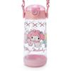 Sanrio Water Straw Direct Lightweight Plastic My Cold Water with Shoulder Strap and Name Character Item 181871 (SANRIO) Children's Bottle, Bottle,