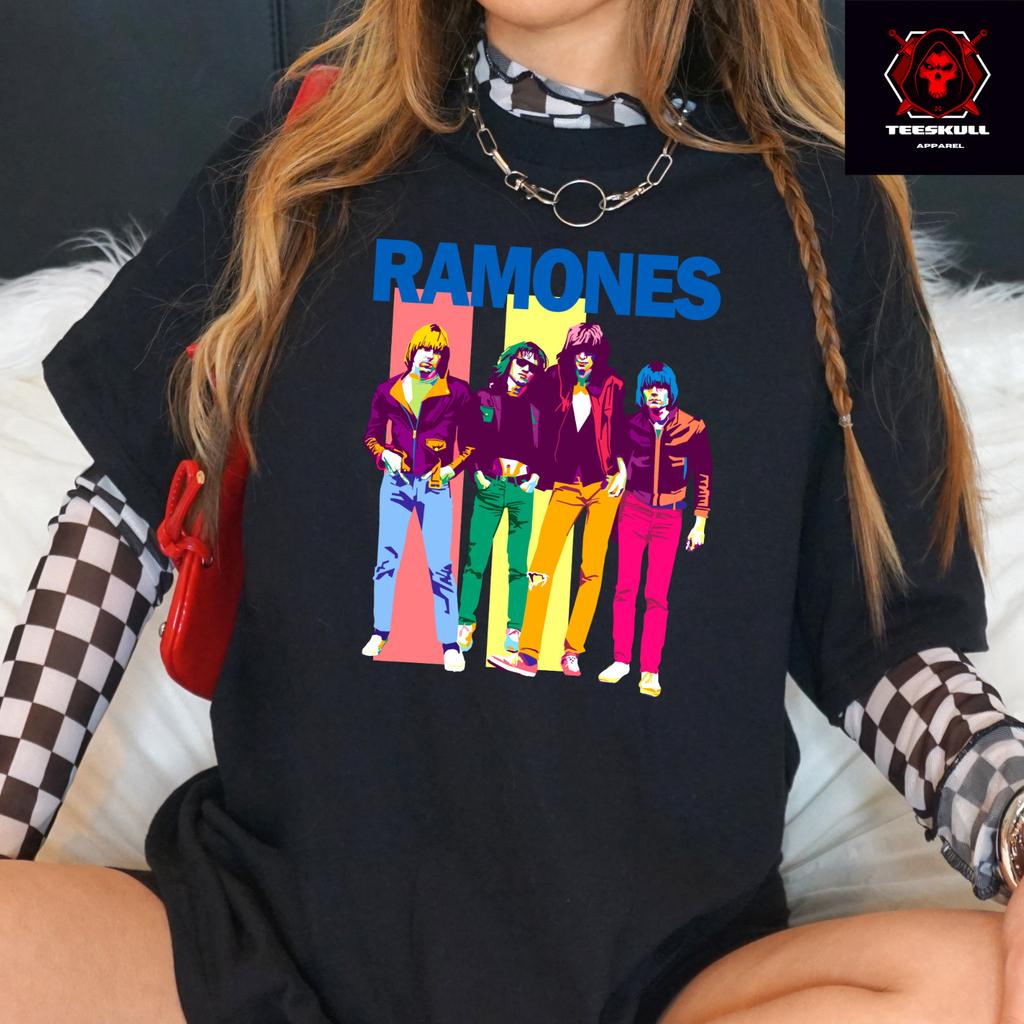 The Ramones Heavy Metal Rock Band Retro Tee Heavy Cotton Unisex T-shirt S3XL