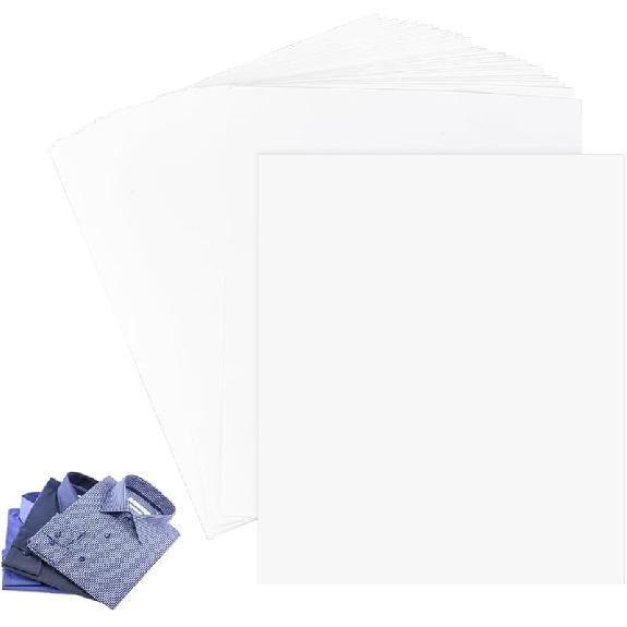 BENECREAT 20 PCS White Cardboard Shirt Inserts, 13.4x10.2inch Foldable lining Fold for DIY Packaging Inserts, Organising Clothes, 0.5mm Thick