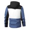 Men's European Size Hooded Jacket - Spring/Autumn, Casual, Breathable, Color Block Fashion, Trendy.