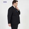 ROMON Men's Plus Size Business Casual Suit Set