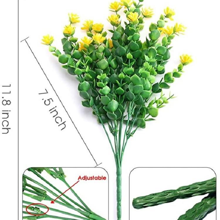 

1Pcs Artificial Plastic Flowers Vivid Faux Bouquet Diy Wedding Arch Wreath Household Room Balcony Festival Table Flowerpot Decoration