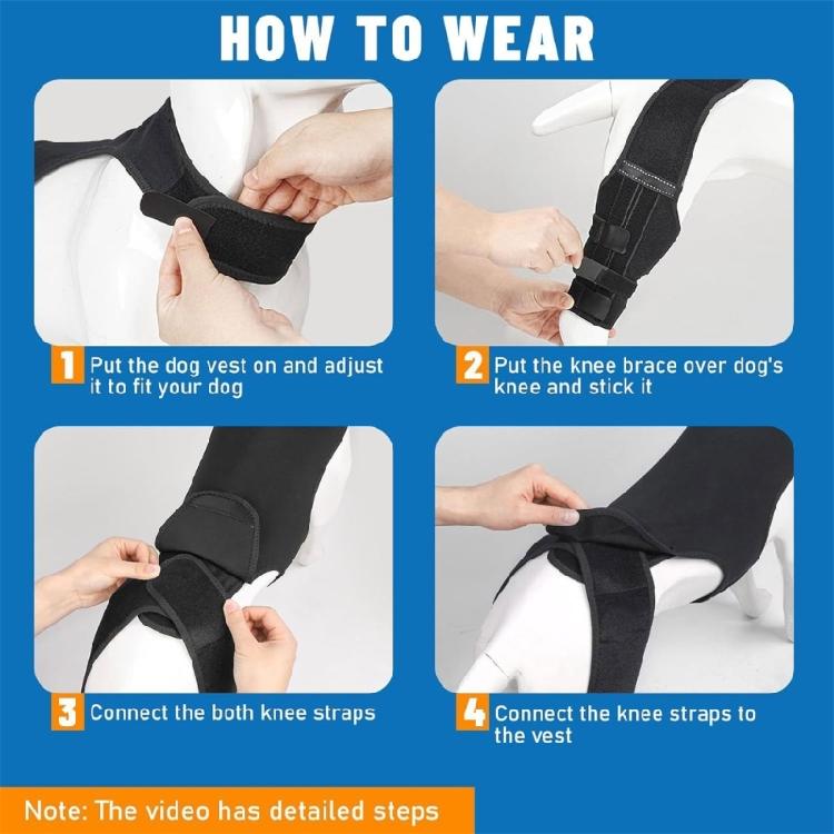 Dog Knee Brace Back Leg Joint Protectors Elastic Neoprene Leg Sleeve With Adjustable Belt For Elderly Dog Health Joint