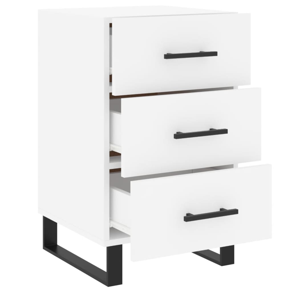 Nightstand White 40x40x66 cm Particleboard