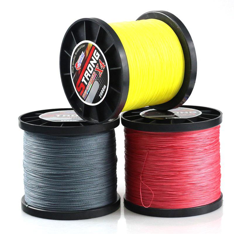 Dyneema Fishing Line: 4-Strand/8-Strand, 2000m, High Tensile Strength, Anti-Bite, Sizes 0.2#-10#