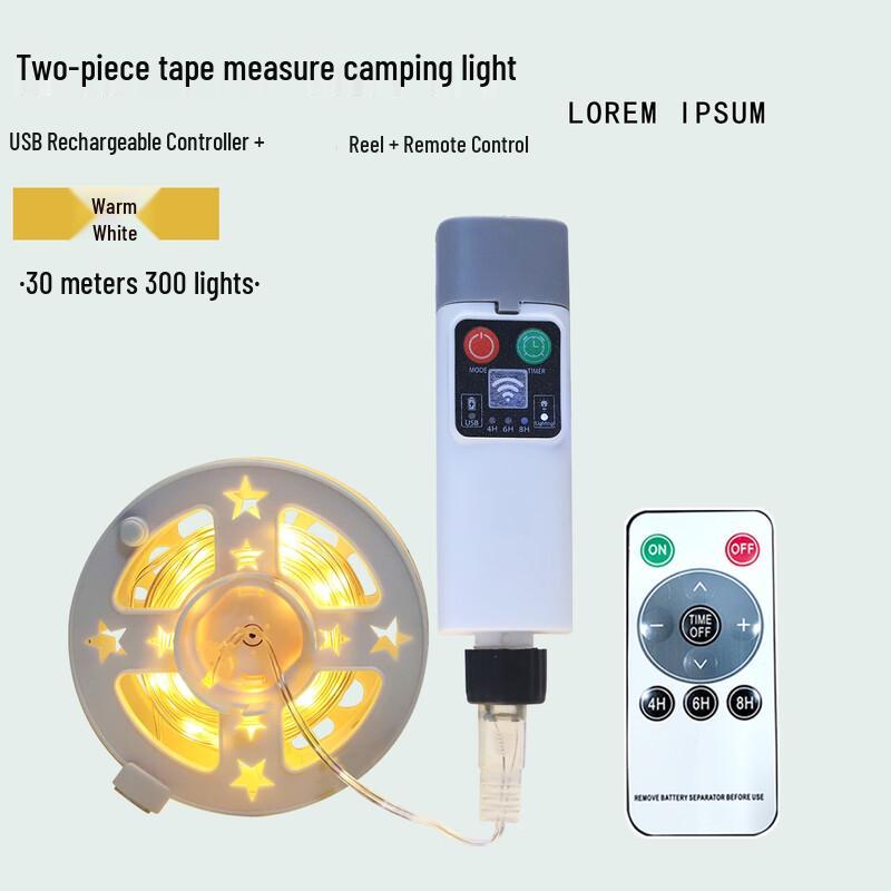 

Outdoor Rechargeable LED String Lights with Remote