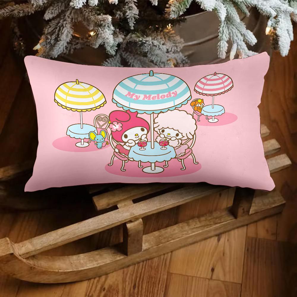 Cartoon My Melody Pillow Covers Cartoon Sofa Decorative Home Double-sided Printing Short Plush Cute Cushion Cover
