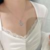 Natural White Shell Gradual Change Gourd Necklace Earrings Cold Premium Versatile Light Luxury Collarbone Chain Set