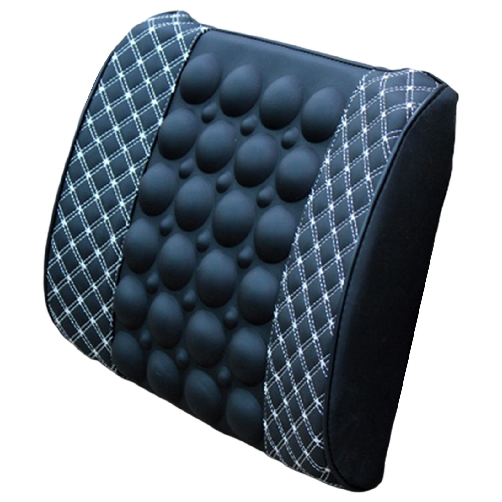 Car Support Pillow, Neck Massager, Headrest Support, 12V Pillow White Line