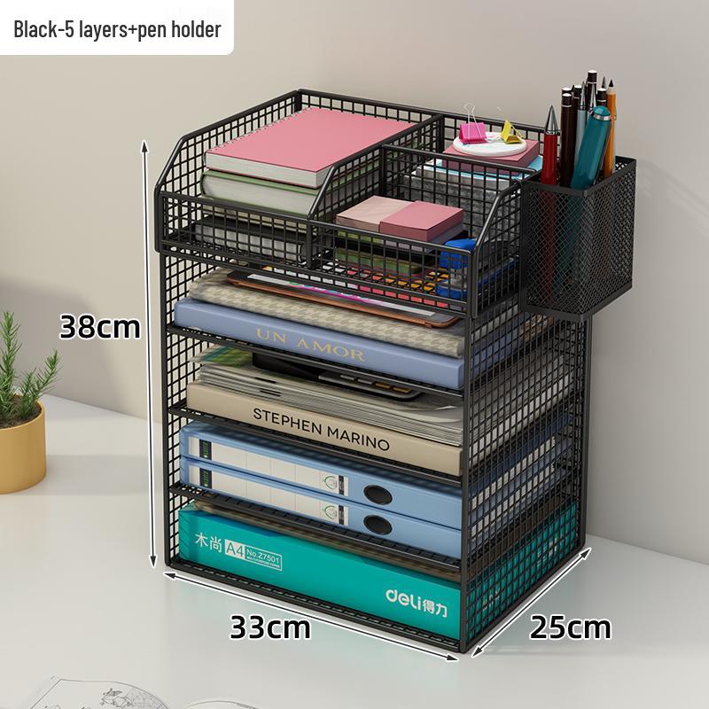 Multi-layer Desktop File & Bookshelf Organizer