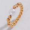 French Style Niche Versatile Bead Index Finger Ring Women's Jewelry Simple Design Imitation Pearl Single Ring Women