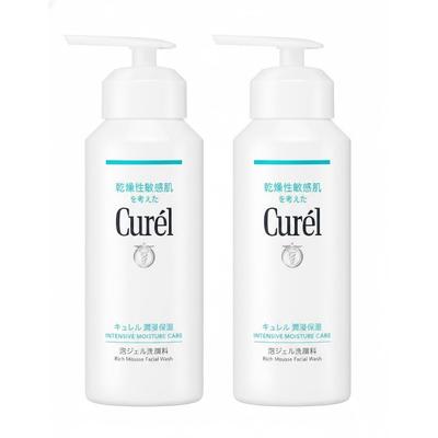 Curel Moisture Care Foaming Gel Cleanser 2-piece Set Cleansing Foam (1 Small)