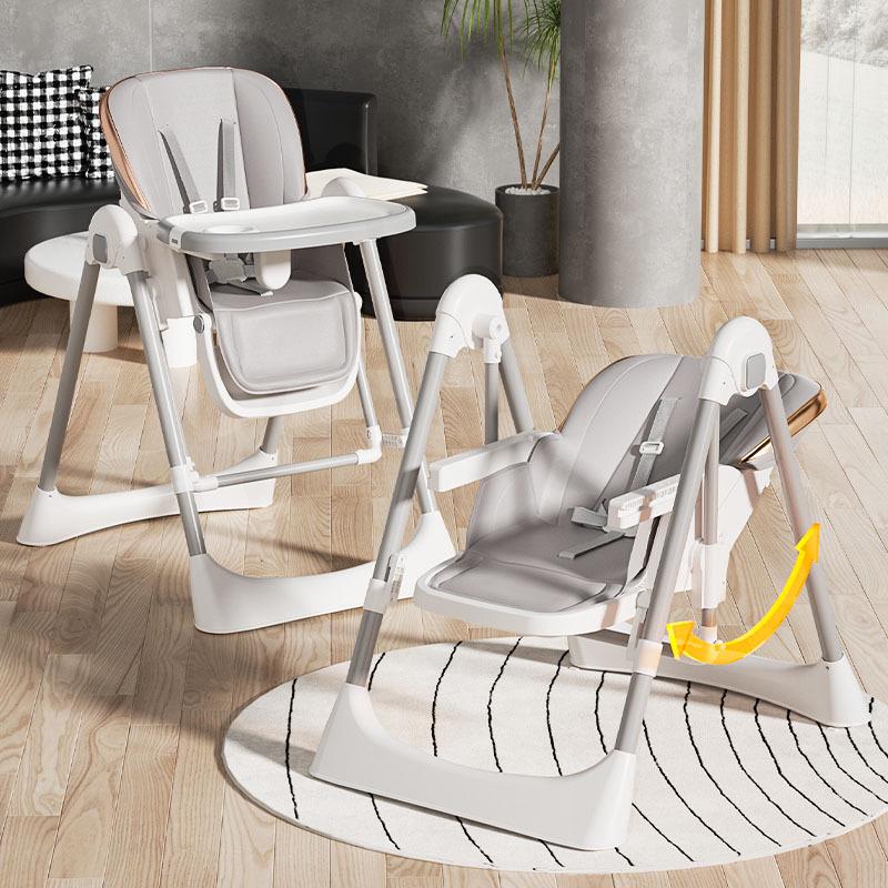 Foldable 2-in-1 Baby High Chair &