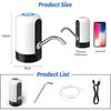 5 Gallon Water Meter Pump Rechargeable Bottled Water Dispenser Portable USB Rechargeable Automatic Dispenser for Camping Kitchen