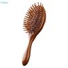 Hand Carved Sandalwood Comb Oval Shape Wooden Air Cushion Comb Styling Brush Fine-Toothed Scalp Massage Brush