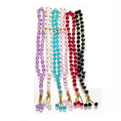Pulsera de Rosario de Cuentas de Vidrio de 10 mm Joyería de Arabia Saudita