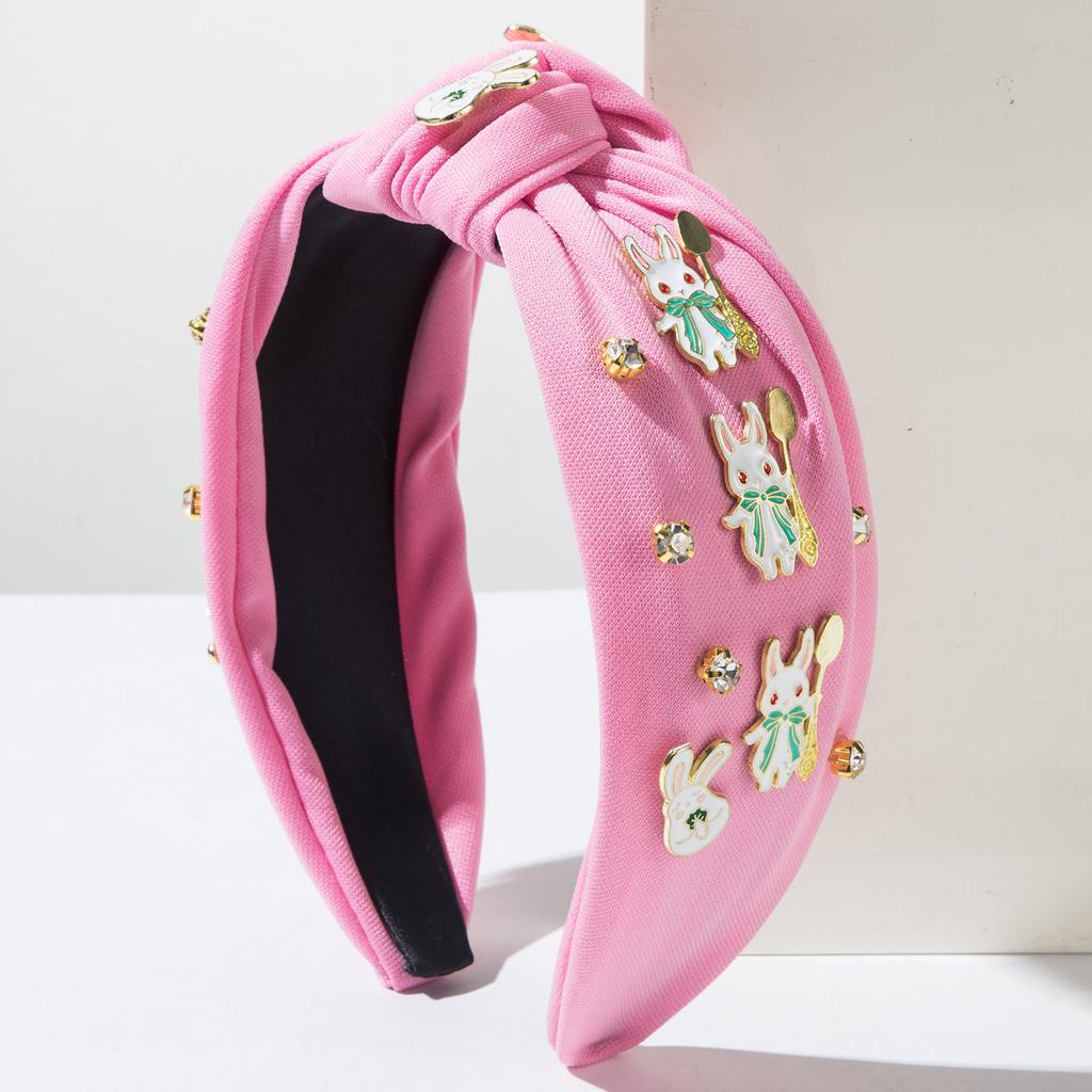 New Easter Diamond Sweet Cute Alloy Rabbit Headband Holiday Hair Accessories