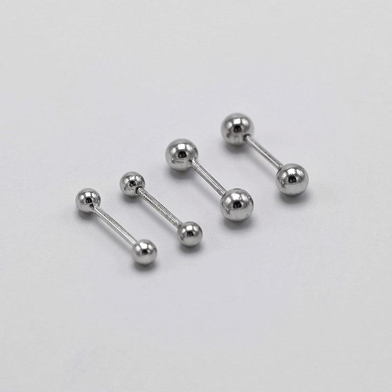 Schlafende runde Perlenohrringe sind schlicht, kompakt und vielseitig, schwarze Ohrringe sind cool und attraktiv.