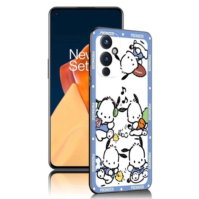 Cartoon Lovely Pochacco Black Silicone Phone Case For OnePlus 9 10 11 12 ACE 2V Pro 9RT 10T 10R Nord CE 2 3 Lite N10 N20 N30 5G