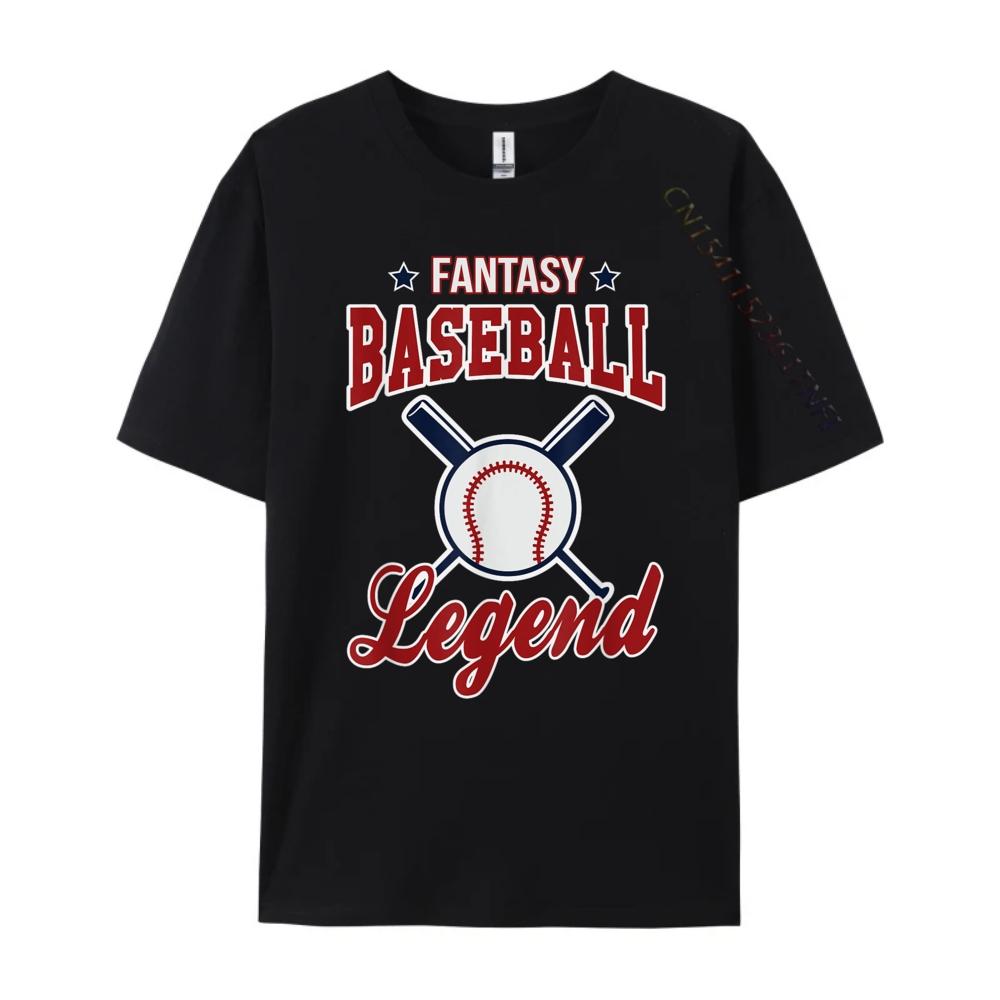 Fantasy Baseball Legend Fantasy Baseball Design White Graphic Tee Autumn Men's Shirt Camisetas Hombre