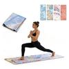 1.5mm Suede Printed Yoga Mat Ultra-thin Pu Natural Rubber Yoga Mat Portable Foldable Professional Towel Anti-slip Fitness Mat