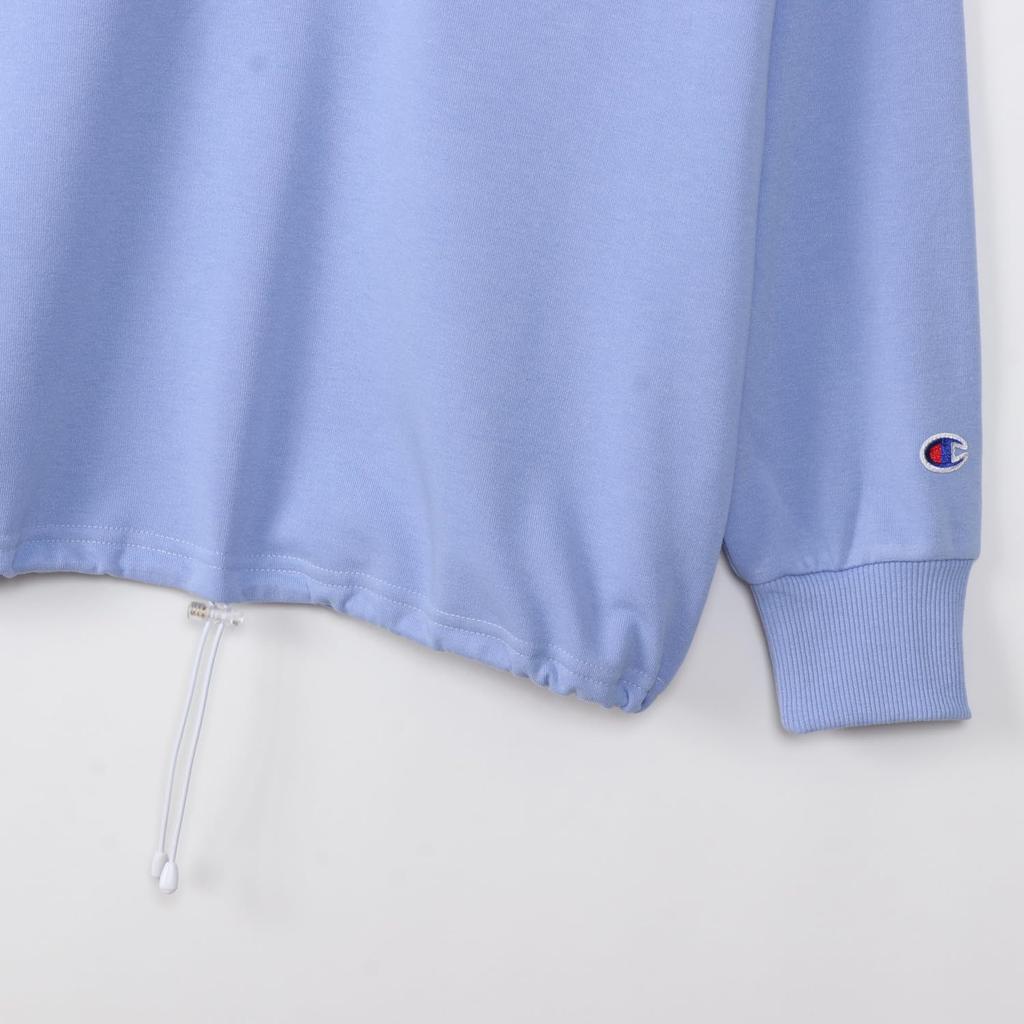 Champion Long Sleeve Crew Neck Fleece Sweatshirt with Realx Logo Sweatshirt for School Girls Kids' Fit, Quick-Drying, Embroidery, Half-Zip