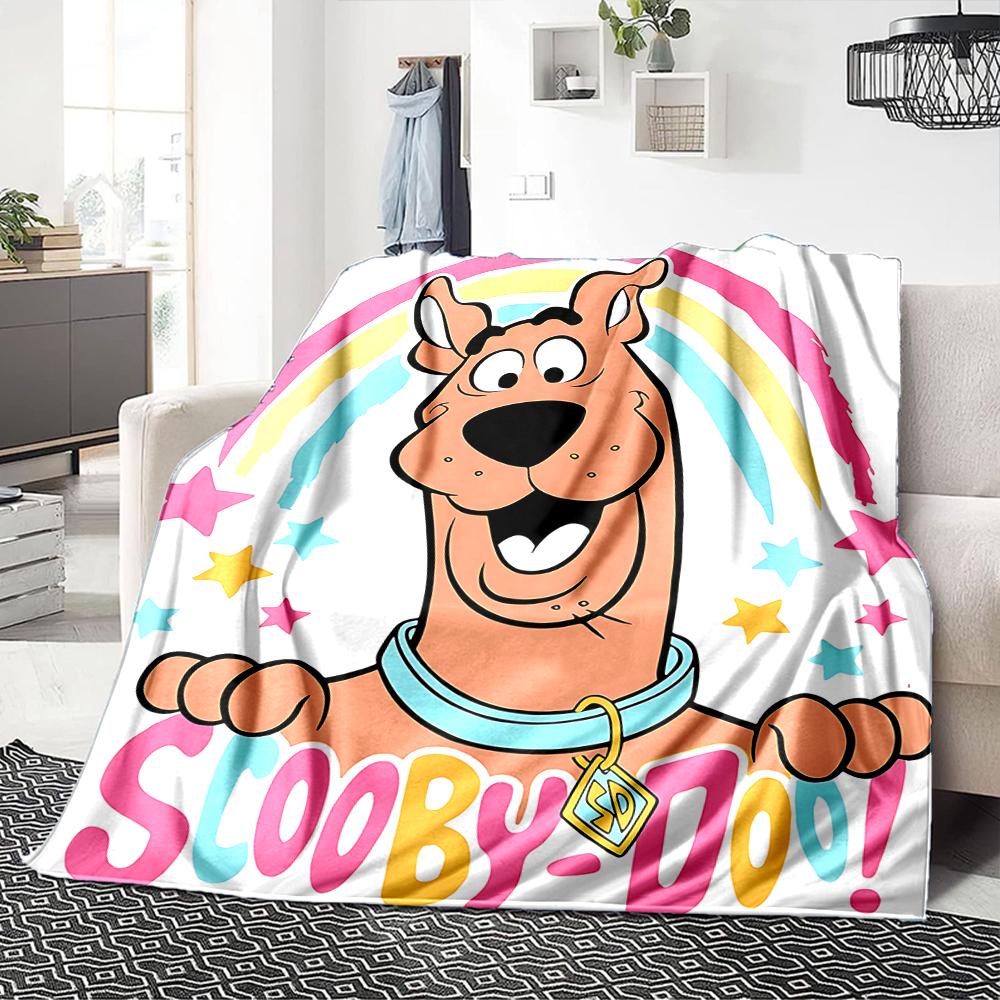 1Pc Scoobydoo Mystery Machine Blanket For Couch Bed Plush Cozy Fuzzy Blanket Super Soft Warm Blankets For Fall And Winter 0918155