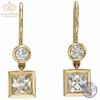 WUIHA 100% 925 Sterling Silver Round Princess Cut Real GRA Moissanite Diamonds Gemstone Drop Dangle Hook Earrings Fine Jewelry