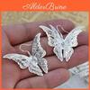 Eardrop Ladies Tone Jewelry Silver Womens Charming Butterfly Dangle Hook Earrings