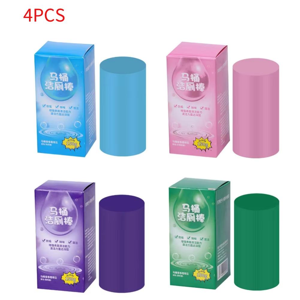 New Upgraded Rectangulau Toilet Cleaning Stick Four Scents of Toilet Cleaning Sticks Deep Cleaning Long-Lasting Freshness