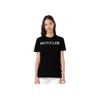Moncler FW22 Round Neck Pullover Letter Print Short Sleeve T-Shirt Women Tops Black 8C00015829ET999