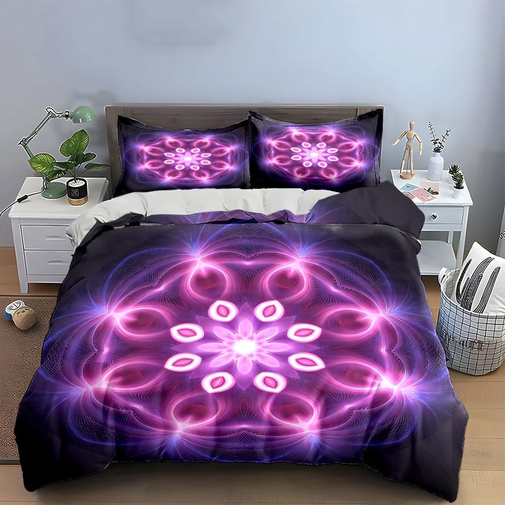 Floral Pattern Home Decoration Set Soft Comfortable Duvet Cover Bedding Set Included 1*Duvet Cover & 2*Pillowcases, Gift
