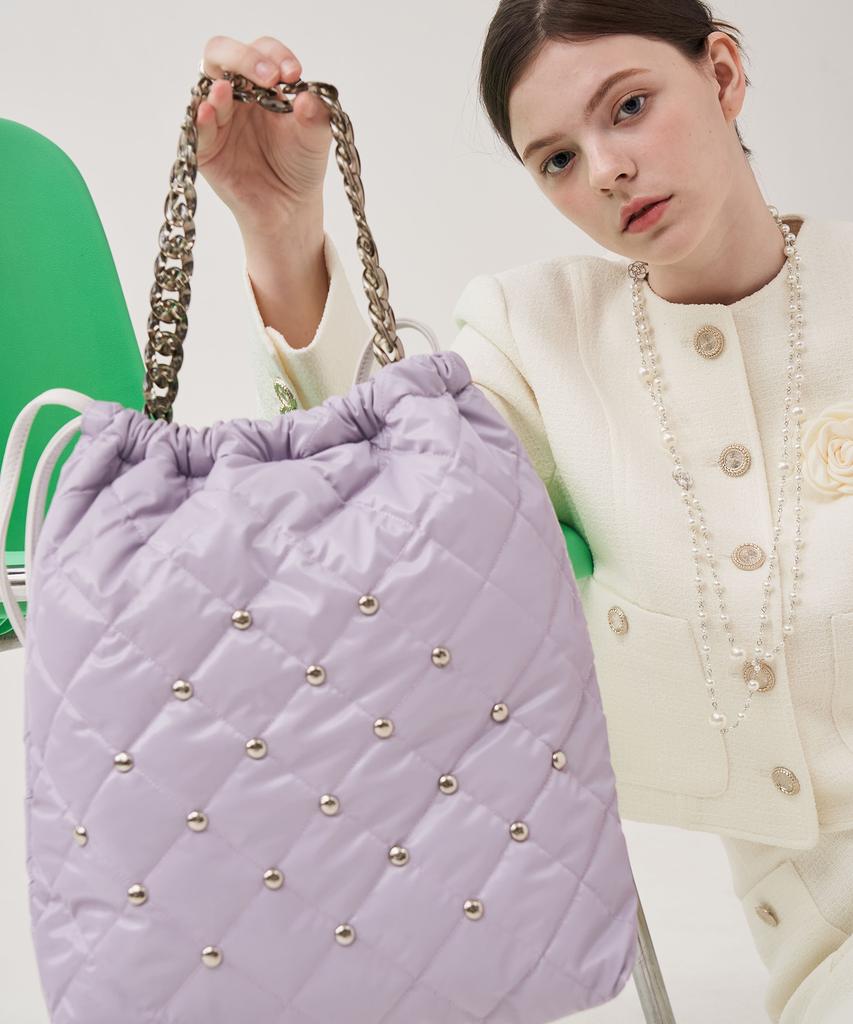 Jina In Ny Royal Princess Large Shoulder Bag [Violet Quilting]
