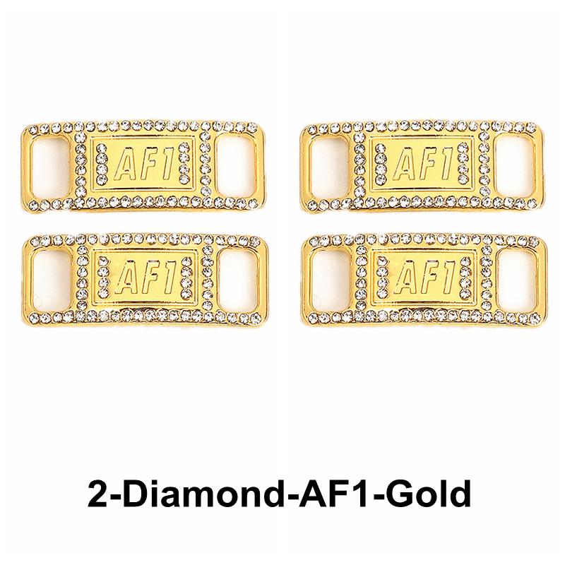 2pcs/pair AF1 Diamond Shoe Charms Fashion Laces Buckle Quality Metal Shoelaces Decorations Chapa Af1 Buckles Shoes Accessories