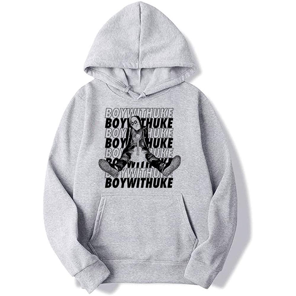 Nové mikiny Boywithuke Cool Print Streetwear Unisex Ženy Ležérní Móda Mikiny Oversized Pulovry s kapucí Tepláky Oblečení
