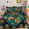 Set copripiumino da donna con stampa floreale di lusso 3D, biancheria da letto per la casa in poliestere, camera da letto king size