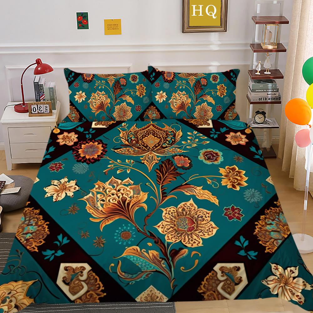 Set copripiumino da donna con stampa floreale di lusso 3D, biancheria da letto per la casa in poliestere, camera da letto king size