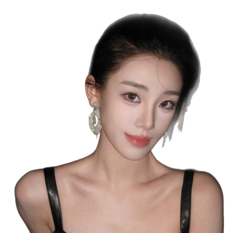 Bohemian Strass Blatt Quaste Ohrringe - Hochwertiger Modeschmuck für Damen