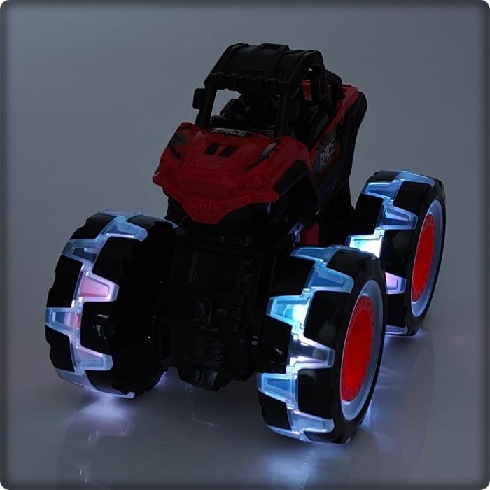 Monster Truck Off-Road Car Jeep Auto Off Road Sound Light Red