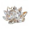 Lotus Flower Crystal Glass Ornament, Decorative Flower, Lotus, Feng Shui, Good Luck Suncatcher (14cm)