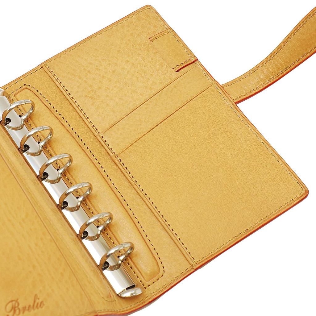 System Notebook Mini 6 Size Minerva Box Ring Diameter 15mm Belt [Natural] 753-40