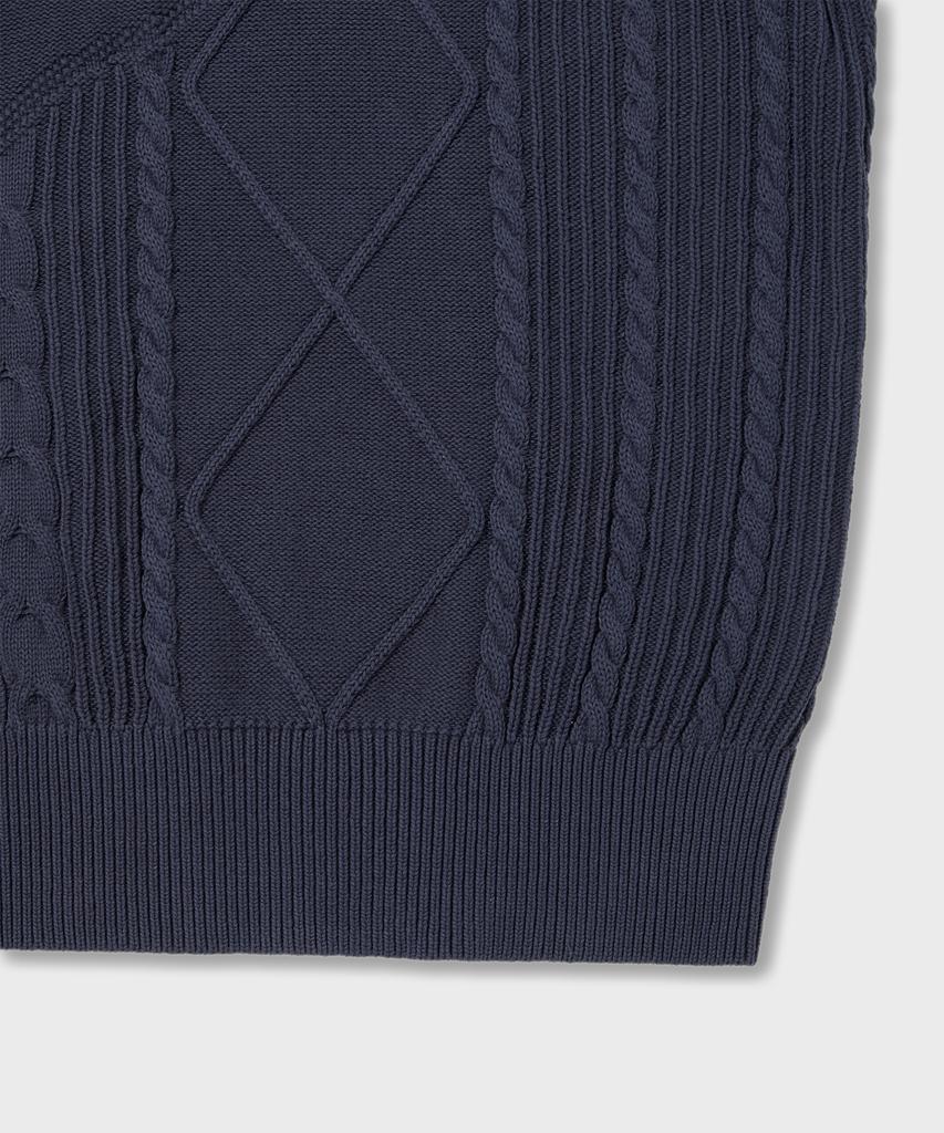 AMFEAST Seaman Washed Cotton Knit Washed Navy