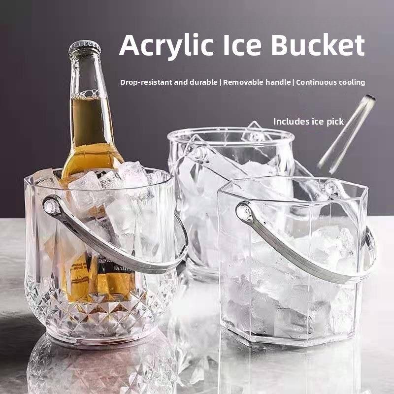 ZISIZ Commercial Acrylic Ice Bucket