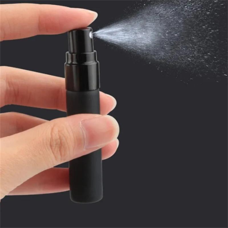 5/50/100PCS 5ml 10ml Black Perfume Bottle Perfume Glass Bottle Travel Cosmetic Tool Empty Cosmetics Bottle Sample Test Tube