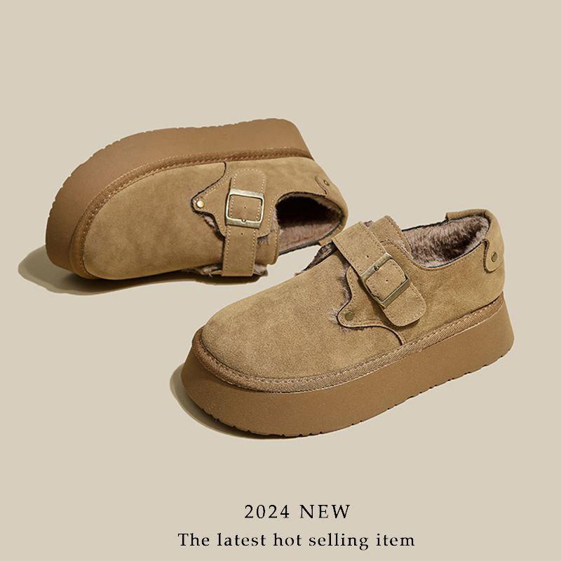 

Платформа женские новые осенне-зимние бархатные утолщенные сноубутсы хлопковая обувь кожа Майяра 40